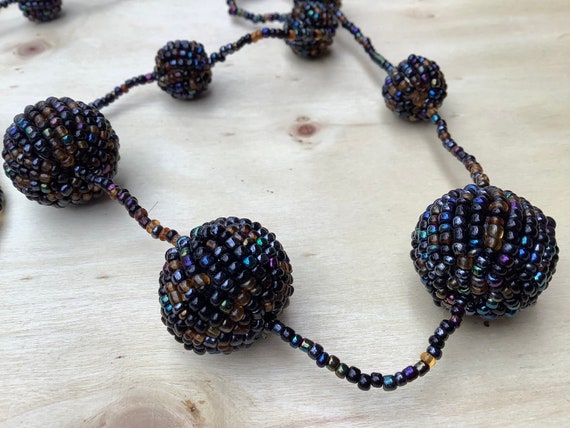 Endless Necklace Labradorite and Quartz Station Style Sterling Silver Endless Necklace Labradorite and Quartz Station Style Sterling Silver