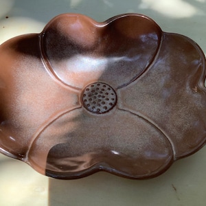 Vintage Frankoma dogwood flower plate dish. Mcm dogwood dish.