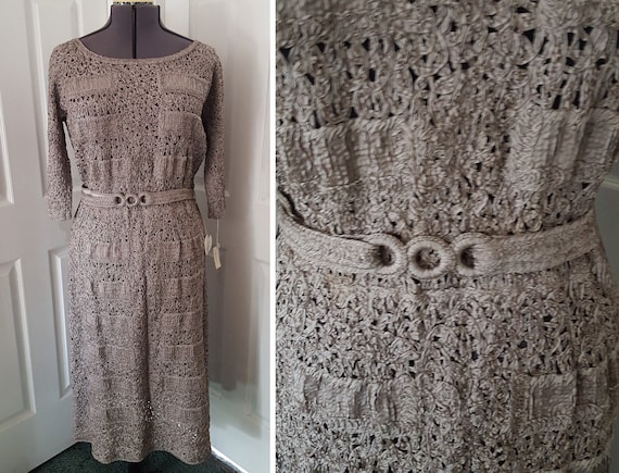 Vintage 1950’s Ribbon Weave Dress by Glengyle Excl