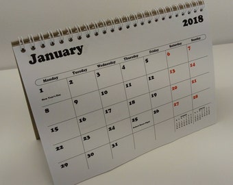 2018 Flip Desk Calendar UK A5
