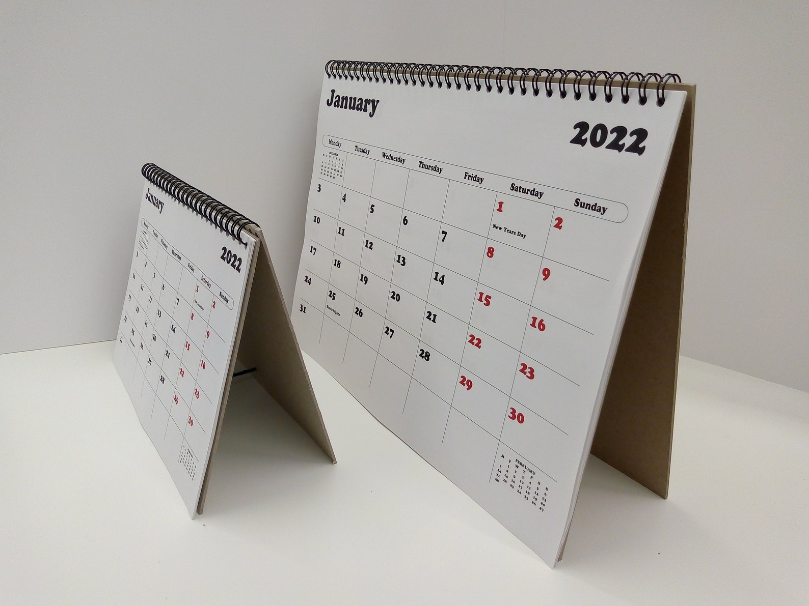 2022 UK A5 Desk Top Flip Calendar Month To View Stand Up Etsy