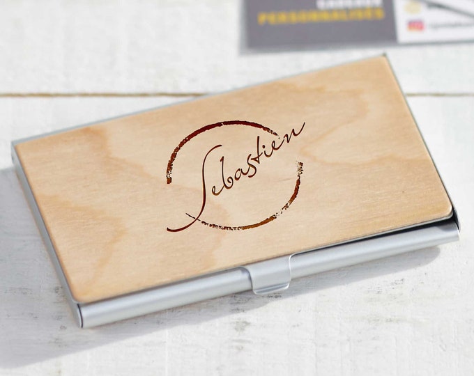 Customized Business Cards Holder, Personalized Wooden Business Cards Holder, Engraved Business Cards cases