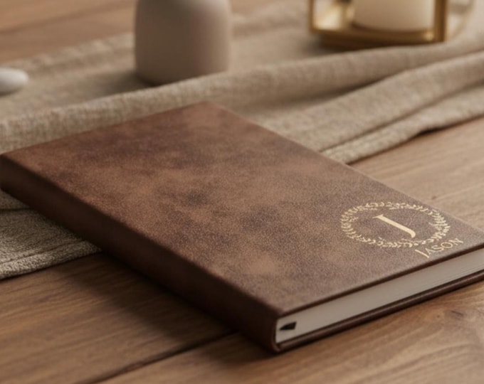 Personalized Journal, Custom Engraved Notebook, Customized Travel Journal, Ideal for Graduation, Coworker, Boss, Corporate, Retirement Gift