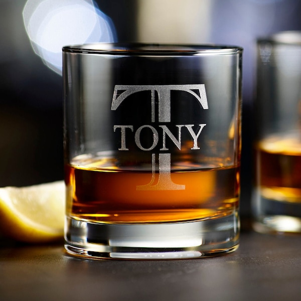 Verre à whisky personnalisé, cadeau garçons d'honneur, verre à whisky personnalisé, verre gravé, verres à scotch, verre à whisky monogramme