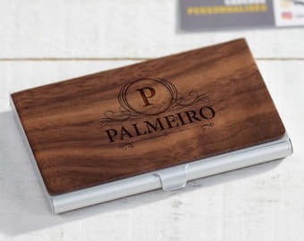 Customized Business Cards Holder, Personalized Wooden Business Cards Holder, Engraved Business Cards cases