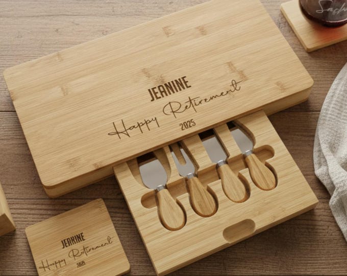 Personalized Charcuterie Board – Happy Retirement: Custom Engraved  Cheese Board,  Kitchen Decor, Retirement, Corporate, Coworker Gift
