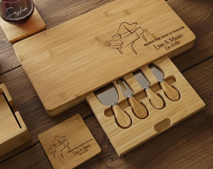 Personalized Charcuterie Board – Piano: Custom Engraved  Cheese Board, Housewarming, Kitchen Decor, Musicians, Anniversary, Couple Gift