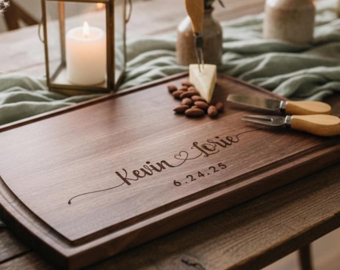 Personalized cutting board, Custom Engraved Charcuterie Board, Couples Gift, Wedding Gift, Anniversary Gift, Housewarming Gift