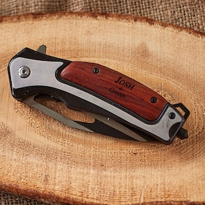 Personalized Camping Gifts, Hunting knife, Pocket Knife, Custom Knife, Folding Knife, Fishing gift, Gift for Him, Groomsmen Gifts