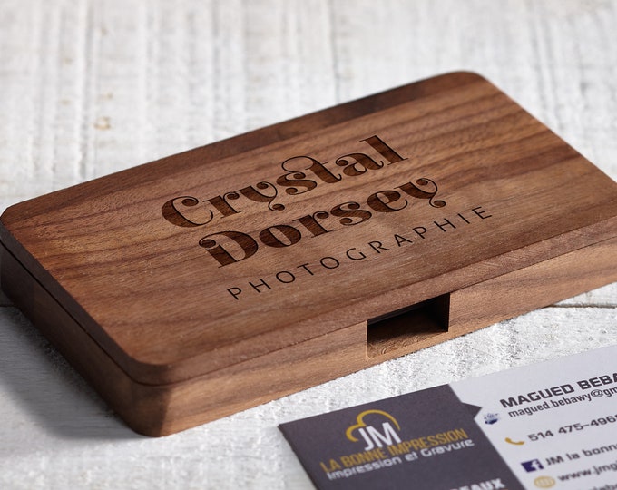 Customized Business Cards Holder, Personalized Wooden Business Cards Holder, Engraved Business Cards cases