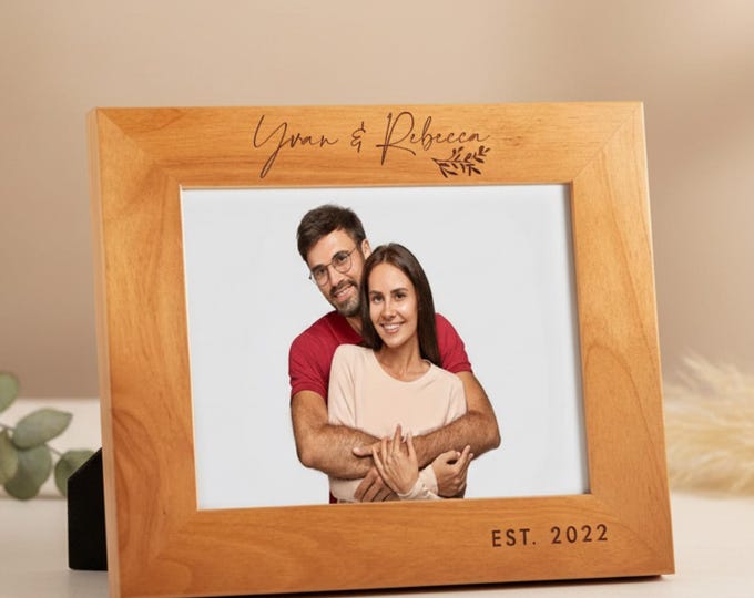 Personalized Engraved Frame, Customized Photo Frame, Valentine Gift, Gifts For The  Couple, Engagement, Wedding, Anniversary Gift