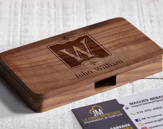 Customized Business Cards Holder, Personalized Wooden Business Cards Holder, Engraved Business Cards cases