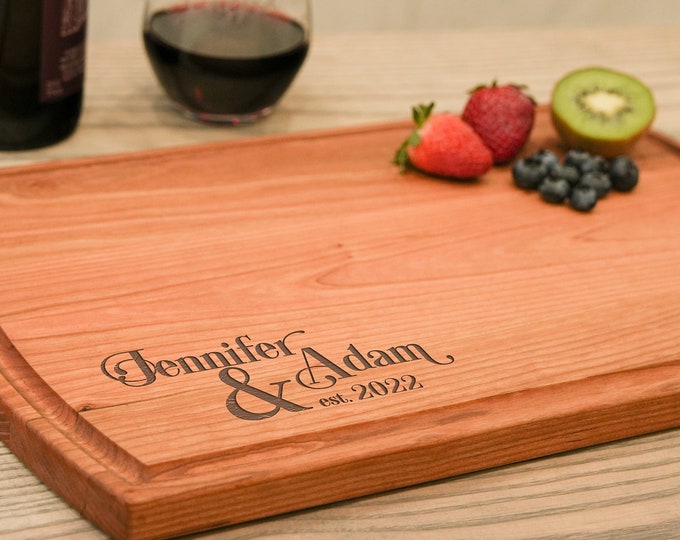 Personalized cutting board, Custom cutting board, Engraved board, Wedding gifts, Gifts for the couple, charcuterie board, Christmas gifts