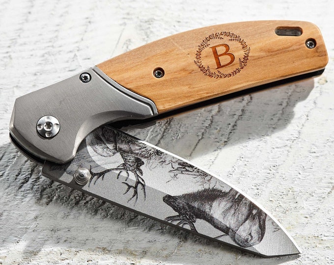 Personalized Folding Knife, Engraved Camping Tool, Pocket Knife, Groomsmen Knife, Groomsmen Knives, Custom Knife, Gift for him