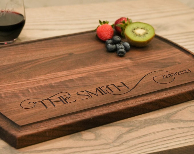 Personalized cutting board, Custom cutting board, Engraved cutting board, Wedding gifts, Gifts for the couple, Christmas gifts