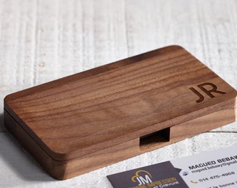 Customized Business Cards Holder, Personalized Wooden Business Cards Holder, Engraved Business Cards cases