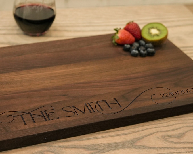 Personalized cutting board, Custom cutting board, Engraved cutting board, Wedding gifts, Gifts for the couple, Christmas gifts