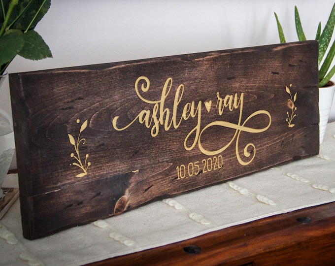 Custom wood signs, Personalized Family name wood sign, Rustic Wall Sign, Farmhouse Style Decor,  Decorative Rustic Sign, Housewarming gift