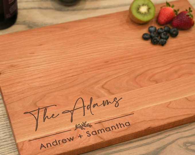 Personalized cutting board, Custom cutting board, Engraved cutting board, Wedding gifts, Gifts for the couple, Christmas gifts