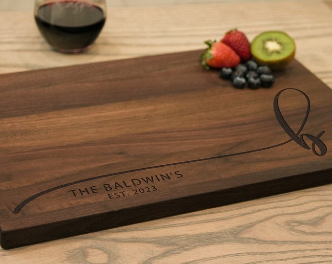 Personalized cutting board, Custom cutting board, Engraved cutting board, Wedding gifts, Gifts for the couple, Christmas gifts