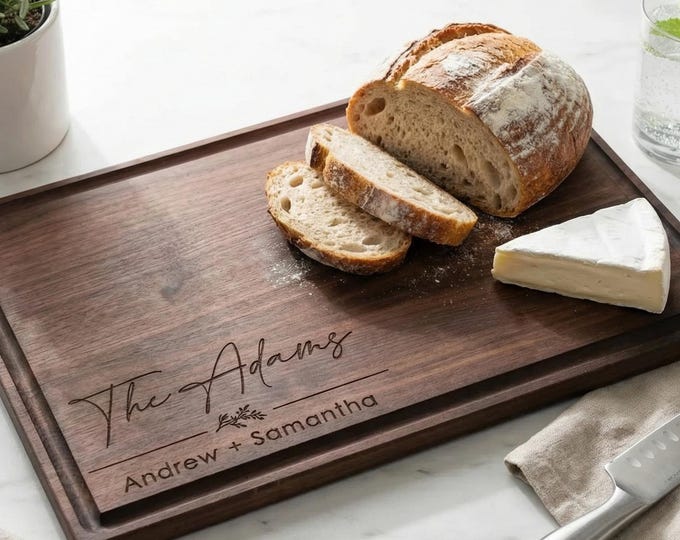 Personalized Cutting Board, Customized Charcuterie Board: Wedding, Housewarming, Anniversary, Engagement, Couple, and Christmas Gift