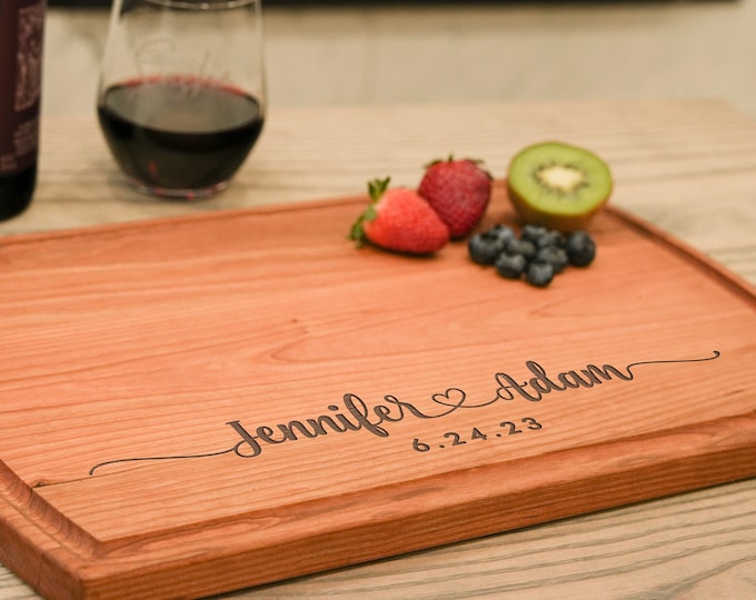 Personalized cutting board, Custom cutting board, Engraved  board, Wedding gifts, Gifts for the couple, Christmas gifts, charcuterie board