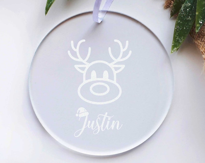 Christmas Ornament, Personalized Acrylic ornament, Christmas decoration, custom Christmas ornament, Christmas gift, engraved  ornament