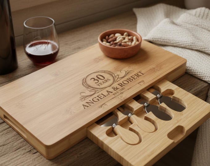 Personalized Charcuterie Board, 30th Anniversary Gift: Custom Engraved  Cheese Board, Couples Gift, Wedding Anniversary Gift, Parents Gift