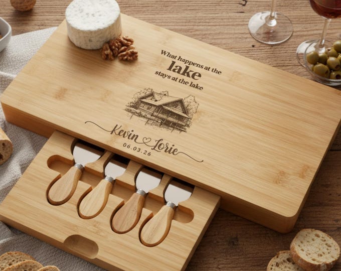 Personalized Charcuterie Board – Mountain Themed: Custom Engraved Cheese Board, Housewarming, Kitchen Decor, Chalet, Cottage, Couple Gift
