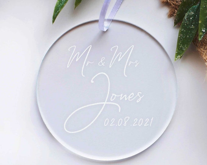 Christmas Ornament, Personalized Acrylic ornament, Christmas decoration, custom Christmas ornament, Christmas gift, engraved  ornament