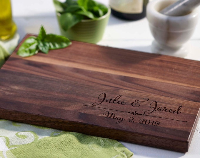 Personalized cutting board, Custom cutting board, Engraved cutting board, Wedding gifts, Gifts for the couple, Christmas gifts