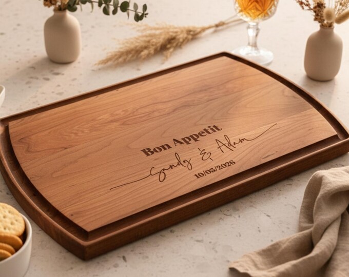 Personalized Cutting Board, Kitchen Gift For The Couple: Charcuterie Board, Housewarming, Wedding, Anniversary, Engagement, food lover gift