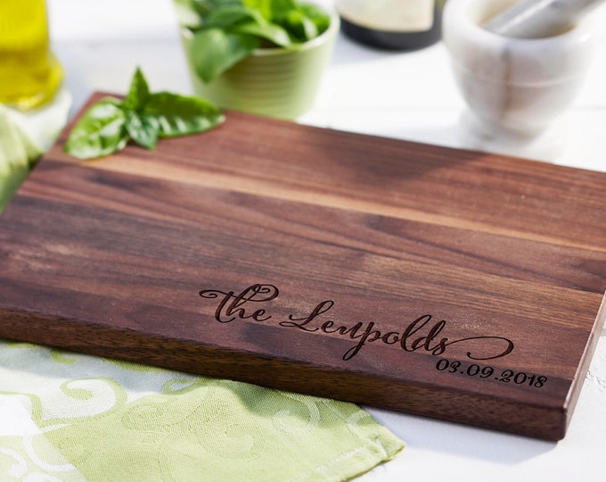 Personalized cutting board, Custom cutting board, Engraved cutting board, Wedding gifts, Gifts for the couple, Christmas gifts