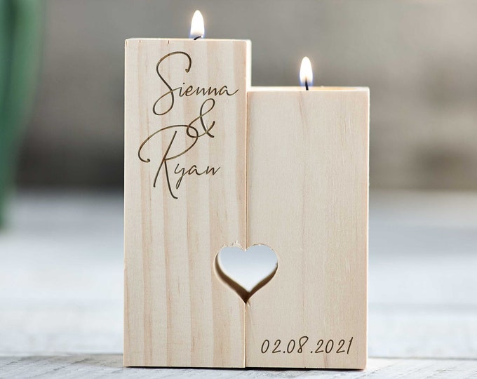 Personalized Candle holder, customized candle holder, Home Decor, wooden candle holder, personalized gift