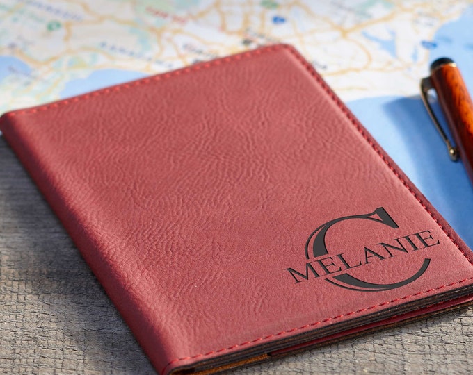 Custom Passport Cover,  Personalized Passport Holders, Engraved Passport Cover, Leatherette  Passport Cover