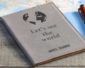 Custom Passport Cover,  Personalized Passport Holders, Engraved Passport Cover, Leatherette  Passport Cover