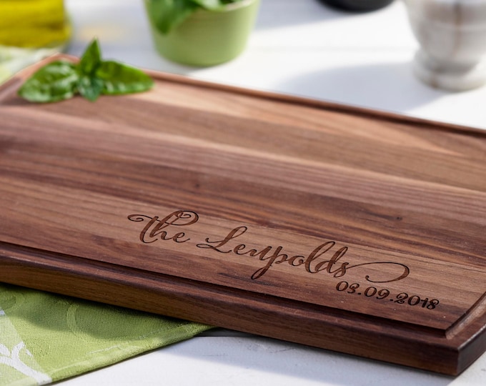 Personalized cutting board, Custom cutting board, Engraved cutting board, Wedding gifts, Gifts for the couple, Christmas gifts