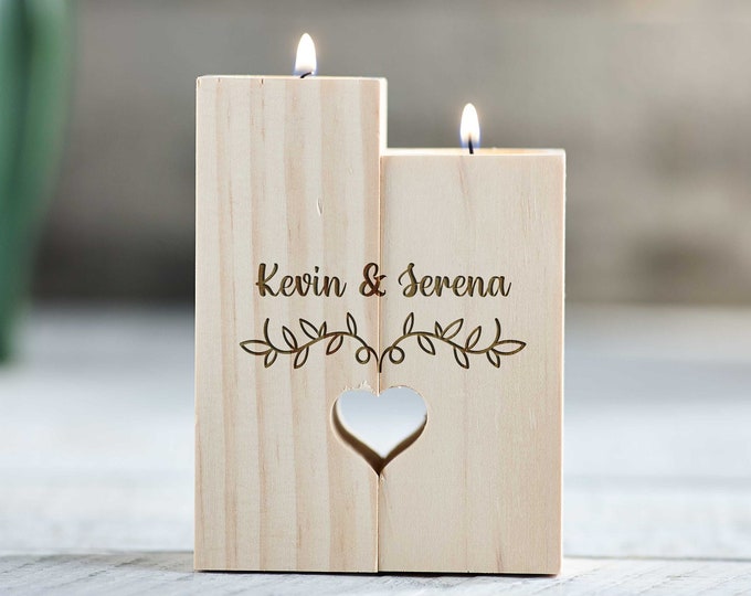 Personalized Candle holder, customized candle holder, Home Decor, wooden candle holder, personalized gift