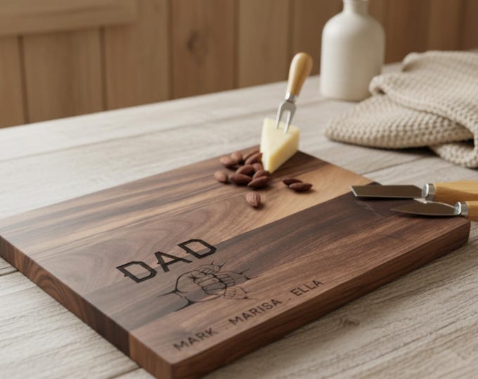 Personalized Charcuterie Board – Dad Present: Custom Cutting Board, Gift For Father's Day, Kitchen Decor, Birthday, Husband, Chef, Cook