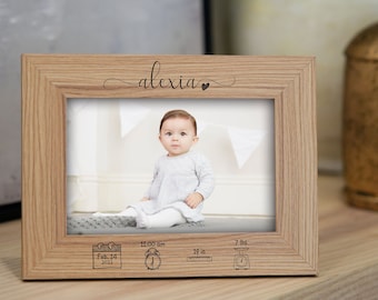 Capture Precious Moments with Personalized  Photo Frames for Newborns and Babies, Custom engraved photo frame, Cherished Memories.