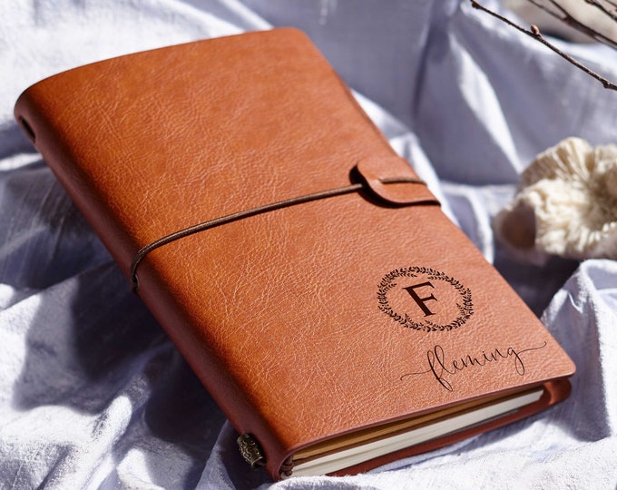 Capture Your Memories in Style with Our Personalized Vintage-Looking Leatherette Journal-Great Gift Idea for Birthdays, Graduations