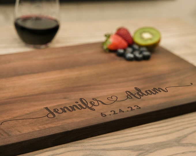 Personalized cutting board, Custom cutting board, Engraved cutting board, Wedding gifts, Gifts for the couple, Christmas gifts