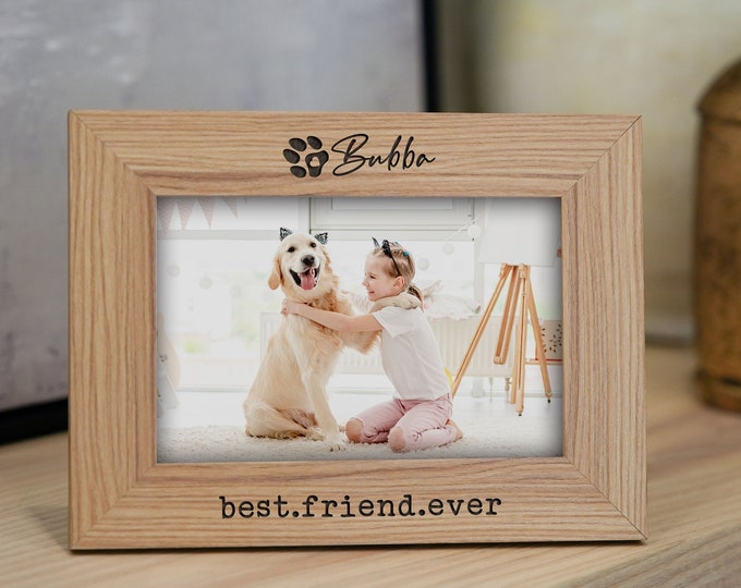Personalized Photo Frames, Celebrate Your Furry Friend with a Custom Engraved photo frame for pets, Cherished Memories. Pet Lovers Gift