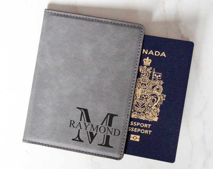 Custom Passport Cover,  Personalized Passport Holders, Engraved Passport Cover, Leatherette  Passport Cover