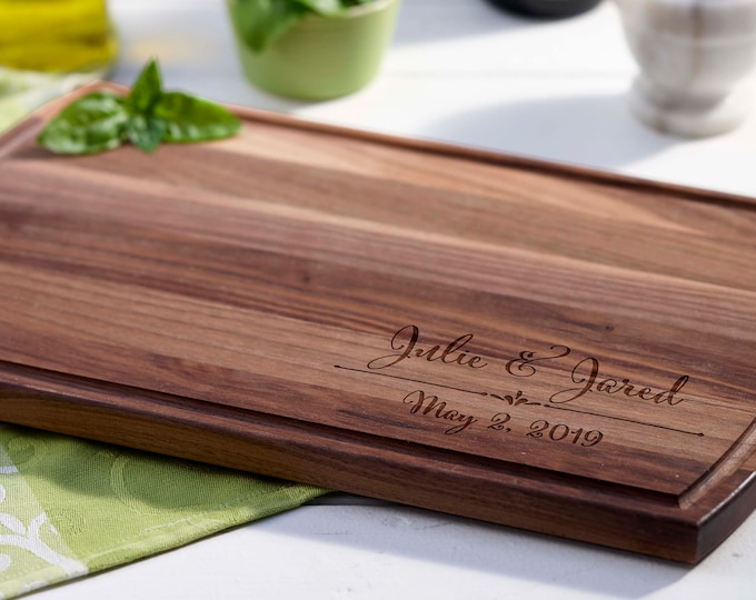 Personalized cutting board, Custom cutting board, Engraved cutting board, Wedding gifts, Gifts for the couple, Christmas gifts