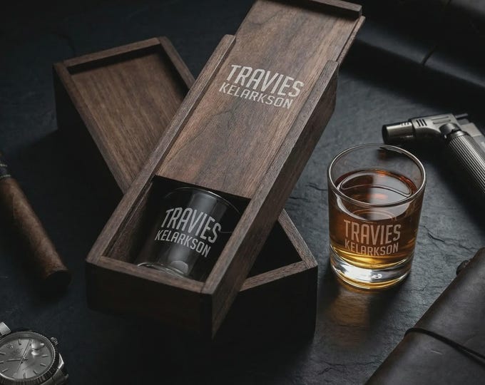 Custom Engraved Cigar Box – Personalized Groomsmen Gift, Wedding Keepsake, Best Man Gift, Customized Cigar Storage Box for Men, Cigar Lovers
