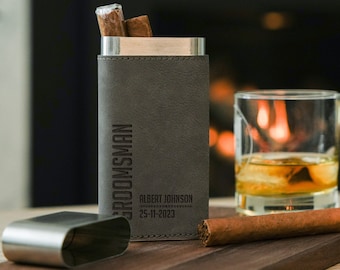 49ers cigarette case San Francisco Personalized Cigar and Cutter - Custom Engraved Leather and Steel Cigar Case 49ers cigarette case 49ers Ashtray