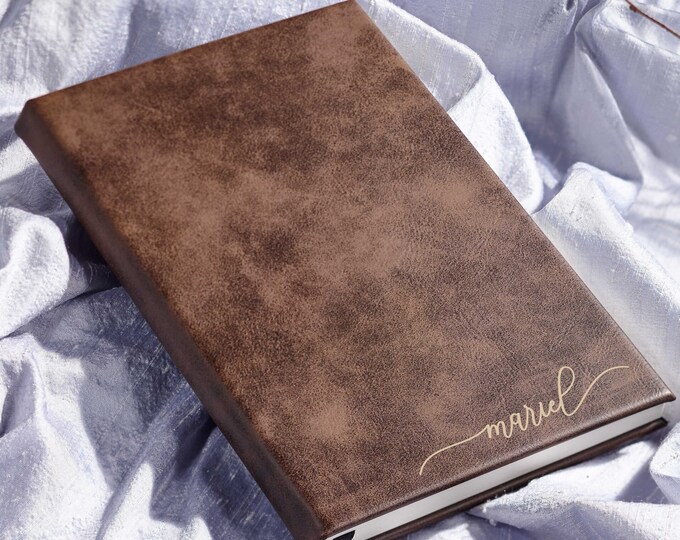 Personalized Journal, customized leatherette journal, Monogrammed journal, Engraved leather journal, lined journal, Personalized notebook