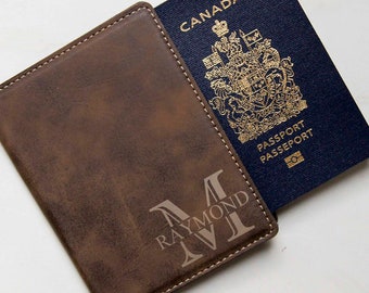 Custom Passport Cover,  Personalized Passport Holders, Engraved Passport Cover, Leatherette  Passport Cover