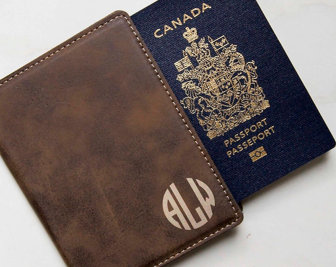 Custom Passport Cover,  Personalized Passport Holders, Engraved Passport Cover, Leatherette  Passport Cover